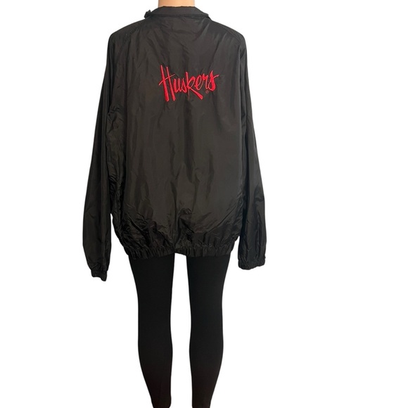 Logo Athletic Nebraska Cornhuskers Black Windbreaker Jacket - Picture 8 of 10